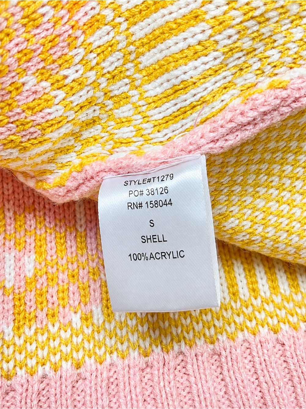 Altar’d State Pink Daisy Cropped Sweater Tank Top Size Small - Picture 5 of 6